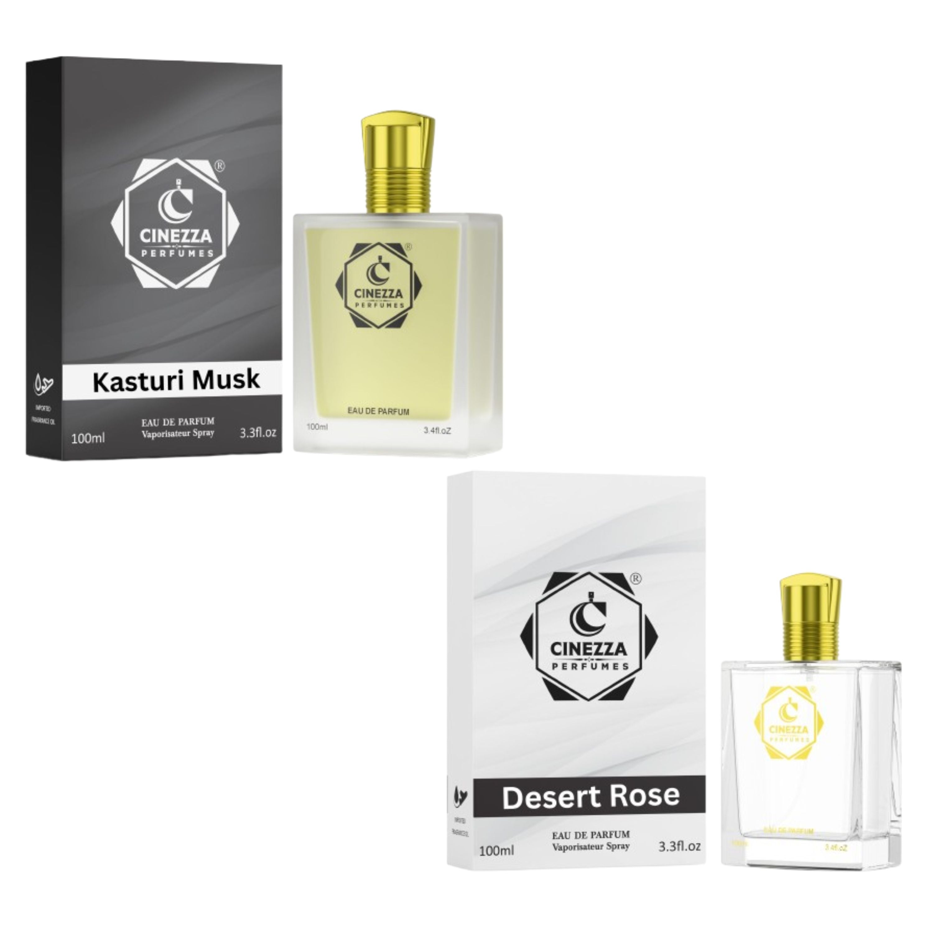 Kasturi Musk 100ml & Desert Rose 100ml Combo
